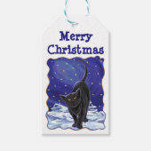 黒猫クリスマスギフトタグ ギフトタグ (正面)