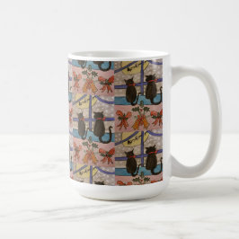 黒猫クリスマスコーヒーマグ コーヒーマグカップ