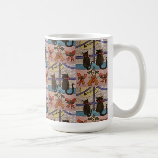 黒猫クリスマスコーヒーマグ コーヒーマグカップ (右)