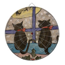 黒猫クリスマスダーツボード