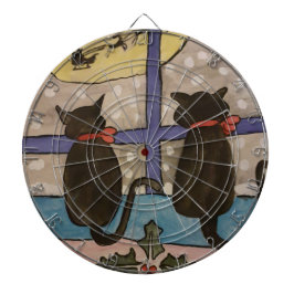 黒猫クリスマスダーツボード ダーツボード