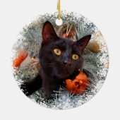 黒猫クリスマスツリー セラミックオーナメント (裏面)