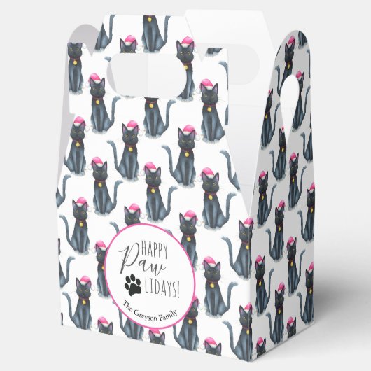 黒猫クリスマスフェイスボックス フェイバーボックス (オープン)