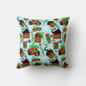 黒猫クリスマスプレゼント クッション (裏面)