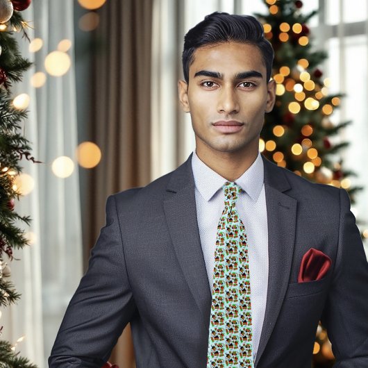 黒猫クリスマスプレゼント ネクタイ