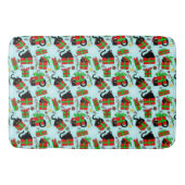 黒猫クリスマスプレゼント バスマット (正面)