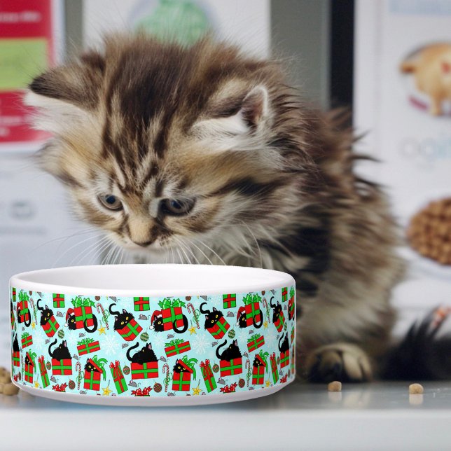 黒猫クリスマスプレゼント ボウル (クリエイターアップロード済み)