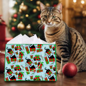 黒猫クリスマスプレゼント ラージペーパーバッグ