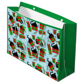 黒猫クリスマスプレゼント ラージペーパーバッグ (正面アングル)