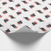 黒猫クリスマスホリデー ラッピングペーパー (角)