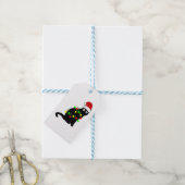 黒猫クリスマスライト ギフトタグ (より糸付き)