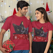 黒猫クリスマス20XX ユニセックス Tシャツ