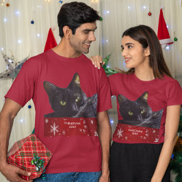 黒猫クリスマス20XX ユニセックス Tシャツ