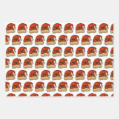 黒猫クリスマス3シートラッピング紙セット ラッピングペーパーシート (正面3)