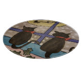 黒猫クリスマス カッティングボード (角)