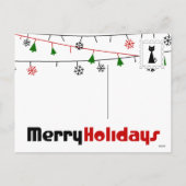 黒猫クリスマス シーズンポストカード (裏面)