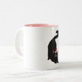 黒猫クリスマス ツートーンマグカップ (正面左)