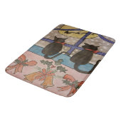 黒猫クリスマス バスマット (アングル)