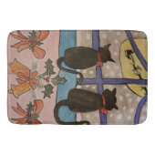 黒猫クリスマス バスマット (正面)