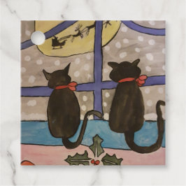 黒猫クリスマス フェイバータグ