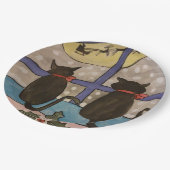 黒猫クリスマス ペーパープレート (アングル)