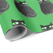 黒猫クリスマス ラッピングペーパー (ロールコーナー)