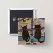 黒猫クリスマス 缶バッジ (正面&裏面)