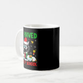 黒猫クリスマス 67日間のＳｃを生き延びた コーヒーマグカップ (正面左)