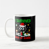 黒猫クリスマス 67日間のＳｃを生き延びた コーヒーマグカップ (左)