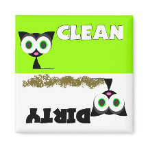 黒猫クリーン/汚れた食洗機磁石