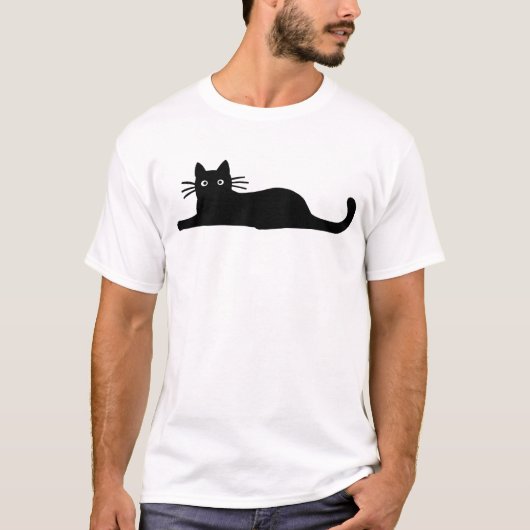 黒猫クール子猫 Tシャツ (正面)