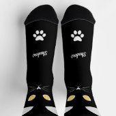 黒猫グッズ 猫好き 猫ママ 猫パパ プレゼント ソックス (上部)