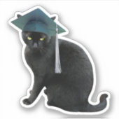 黒猫グラッドステッカー シール (正面)