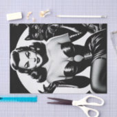 黒猫グラマー・ガール 薄葉紙 (クラフト)