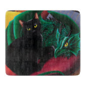 黒猫グリーンドラゴン カッティングボード (正面)