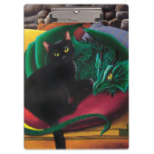黒猫グリーンドラゴン クリップボード (正面)