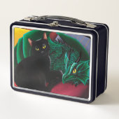 黒猫グリーンドラゴン メタルランチボックス (正面)