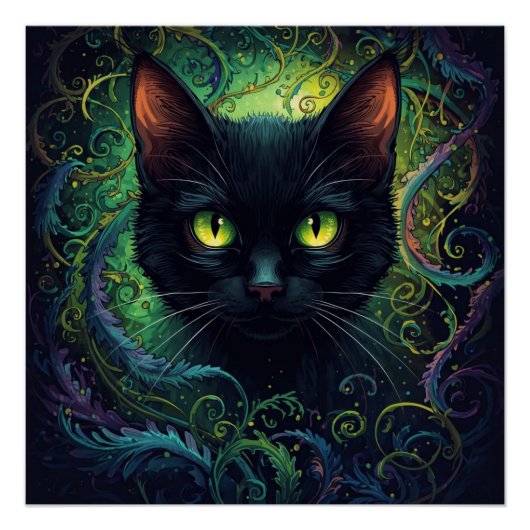 黒猫グリーンマジック ポスター (正面)