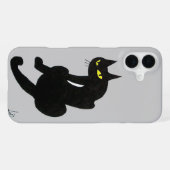 黒猫グレイ iPhoneケース (裏面横)