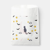 黒猫コウモリ ハロウィン 秋 冬 月 フェイバーバッグ (正面)