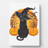 黒猫コスチューム怖いハロウィンウィッチハットムーンG フォトプラーク (正面)
