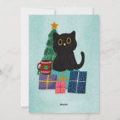 黒猫コーヒーのブルークリスマスパーティー招待状 シーズンカード (裏面)