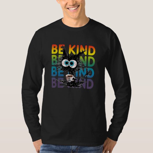 黒猫コーヒーは優しい Tシャツ (正面)