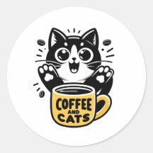 黒猫コーヒーイラスト