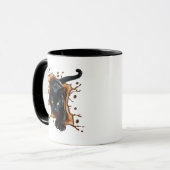 黒猫コーヒースプラッシュ マグカップ (正面左)