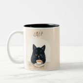 黒猫コーヒーブレイクマグ ツートーンマグカップ (左)
