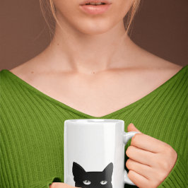 黒猫コーヒーマグの覗き込み コーヒーマグカップ