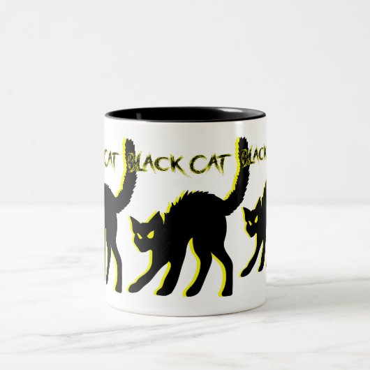 黒猫コーヒーマグ ツートーンマグカップ (中央)