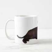 黒猫コーヒーマグ、二色セラミック、猫好き コーヒーマグカップ (左)