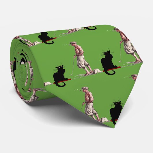黒猫ゴルフ ネクタイ (ロール)